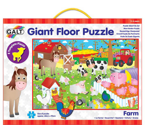 Velké podlahové puzzle - Na farmě