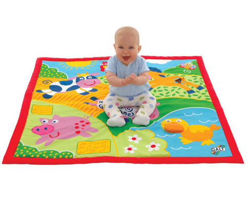 Velká hrací deka - farma s aktivními prvky pro správný vývoj dítěte